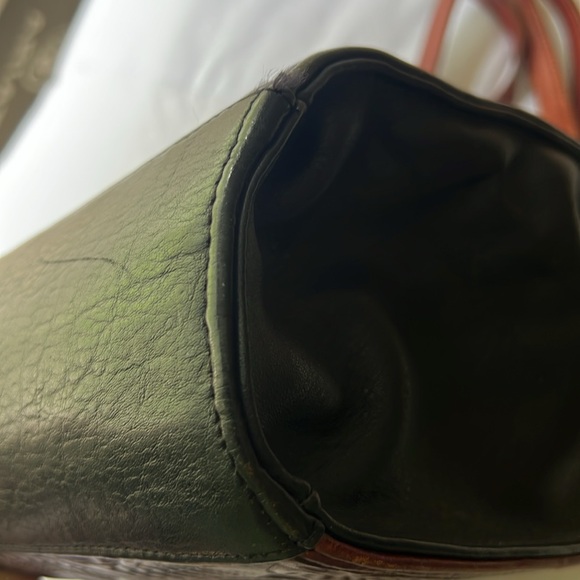 American West Tooled Leather Bag Merlot Red & Black Silver Concho and Hardware - Picture 12 of 16